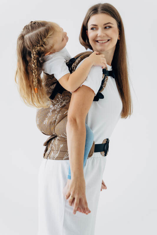 LennyPreschool Carrier, Preschool Size, jacquard weave (100% cotton) - HERBARIUM - RAINDROPS #babywearing