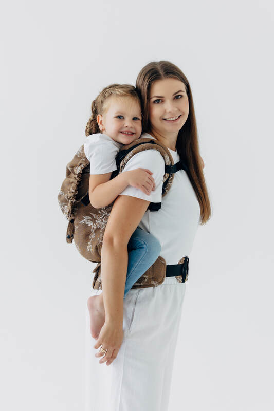 LennyPreschool Carrier, Preschool Size, jacquard weave (100% cotton) - HERBARIUM - RAINDROPS #babywearing