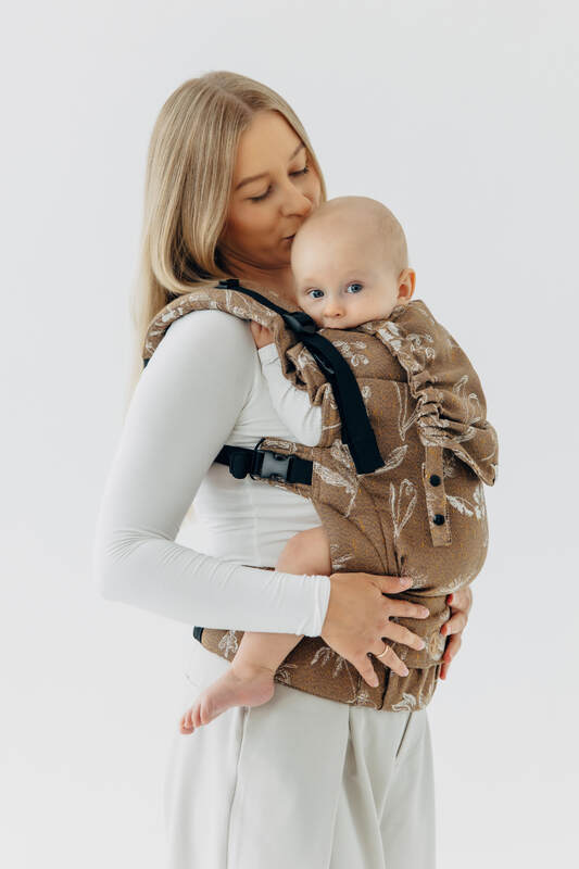 LennyUpGrade PRO Carrier, Standard Size, jacquard weave 100% cotton - HERBARIUM - RAINDROPS #babywearing