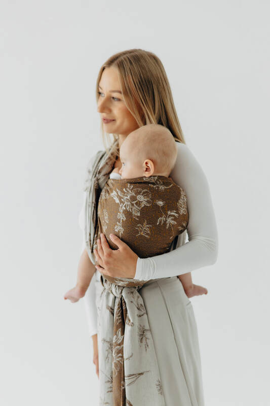Fular țesut, Mărime Mărimea 4 (XS - 3,6 m), HERBARIUM - RAINDROPS #babywearing