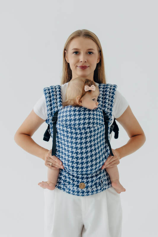 LennyLight Carrier, Standard Size, jacquard weave (40% cotton, 40% merino wool, 13% silk, 7% cashmere) - PATA DE GALLO - PUZZLE #babywearing