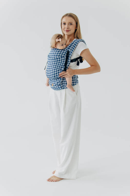 LennyLight Carrier, Standard Size, jacquard weave (40% cotton, 40% merino wool, 13% silk, 7% cashmere) - PATA DE GALLO - PUZZLE #babywearing