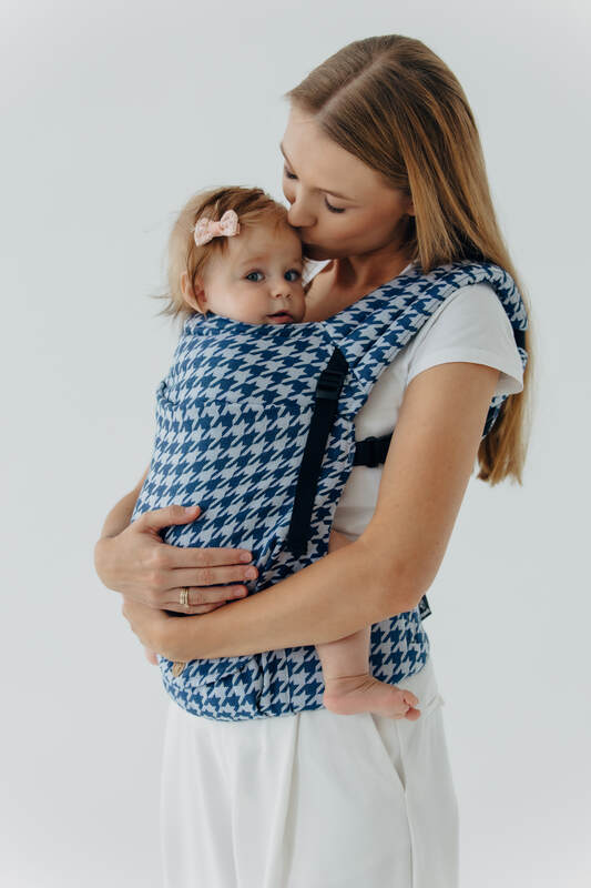 LennyLight Carrier, Standard Size, jacquard weave (40% cotton, 40% merino wool, 13% silk, 7% cashmere) - PATA DE GALLO - PUZZLE #babywearing
