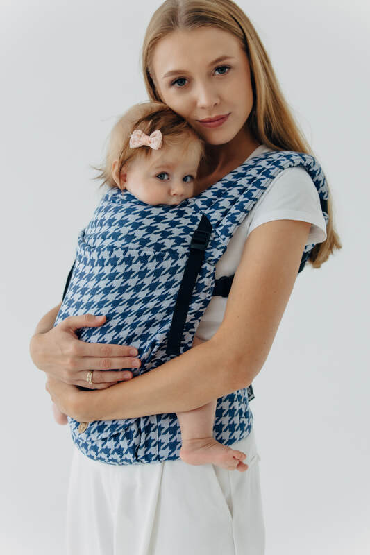 LennyLight Carrier, Standard Size, jacquard weave (40% cotton, 40% merino wool, 13% silk, 7% cashmere) - PATA DE GALLO - PUZZLE #babywearing