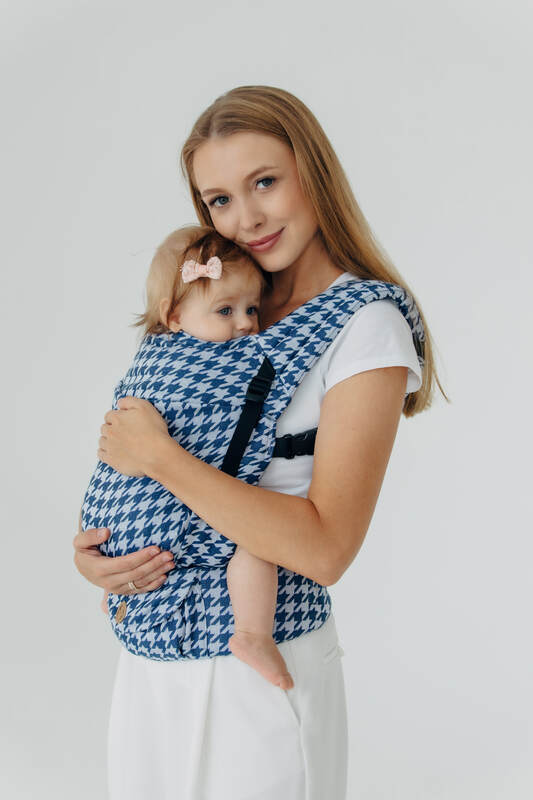 LennyLight Carrier, Standard Size, jacquard weave (40% cotton, 40% merino wool, 13% silk, 7% cashmere) - PATA DE GALLO - PUZZLE #babywearing