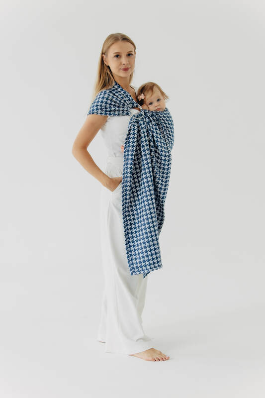 Sling cu inele, Mărime Standard 1,8 m, PATA DE GALLO - PUZZLE #babywearing