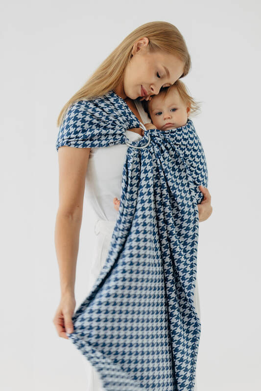 Sling cu inele, Mărime Standard 1,8 m, PATA DE GALLO - PUZZLE #babywearing