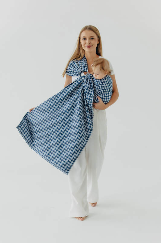 Sling cu inele, Mărime Standard 1,8 m, PATA DE GALLO - PUZZLE #babywearing