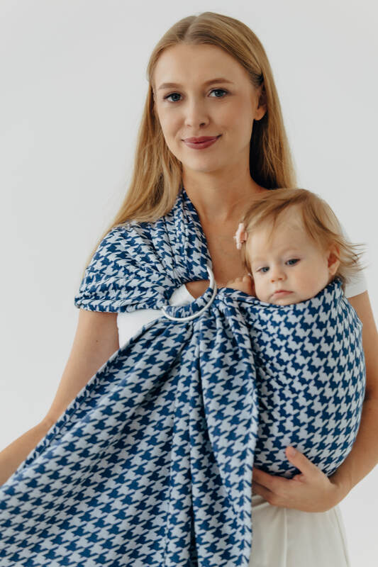 Sling cu inele, Mărime Standard 1,8 m, PATA DE GALLO - PUZZLE #babywearing