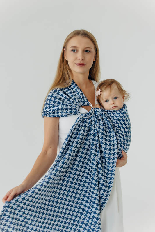 Sling cu inele, Mărime Standard 1,8 m, PATA DE GALLO - PUZZLE #babywearing