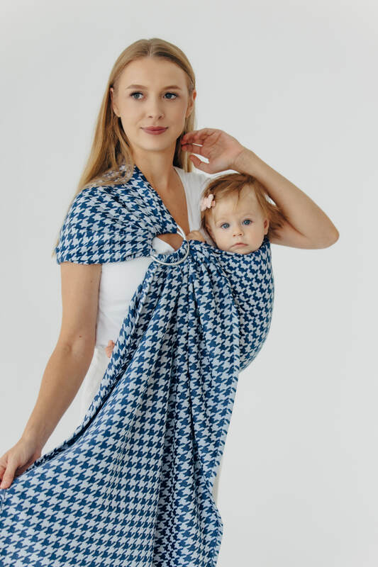 Sling cu inele, Mărime Standard 1,8 m, PATA DE GALLO - PUZZLE #babywearing