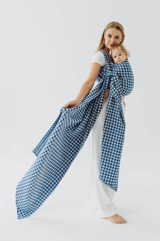 Fular țesut, Mărime Mărimea 4 (XS - 3,6 m), PATA DE GALLO - PUZZLE #babywearing