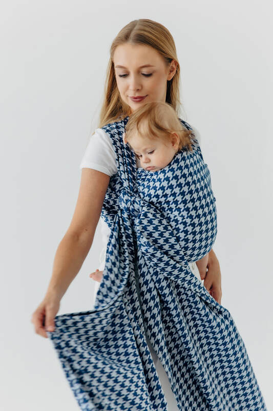 Fular țesut, Mărime Mărimea 4 (XS - 3,6 m), PATA DE GALLO - PUZZLE #babywearing
