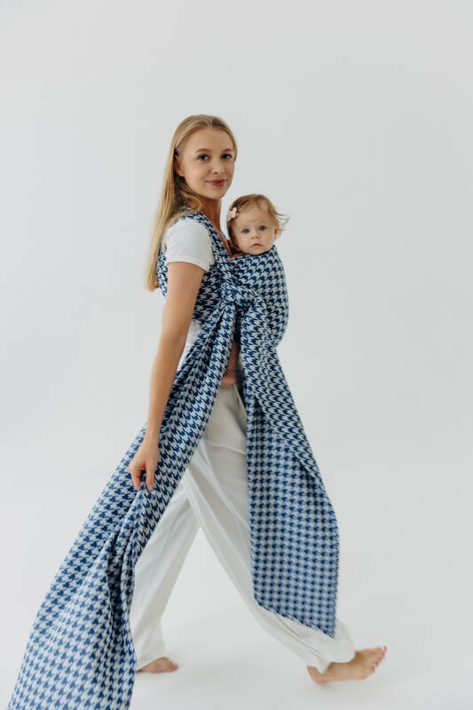 Fular țesut, Mărime Mărimea 4 (XS - 3,6 m), PATA DE GALLO - PUZZLE #babywearing