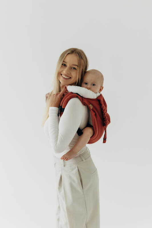Lenny Buckle Onbuhimo PRO baby carrier, standard size, broken-twill weave (100% cotton) - ROOIBOS #babywearing