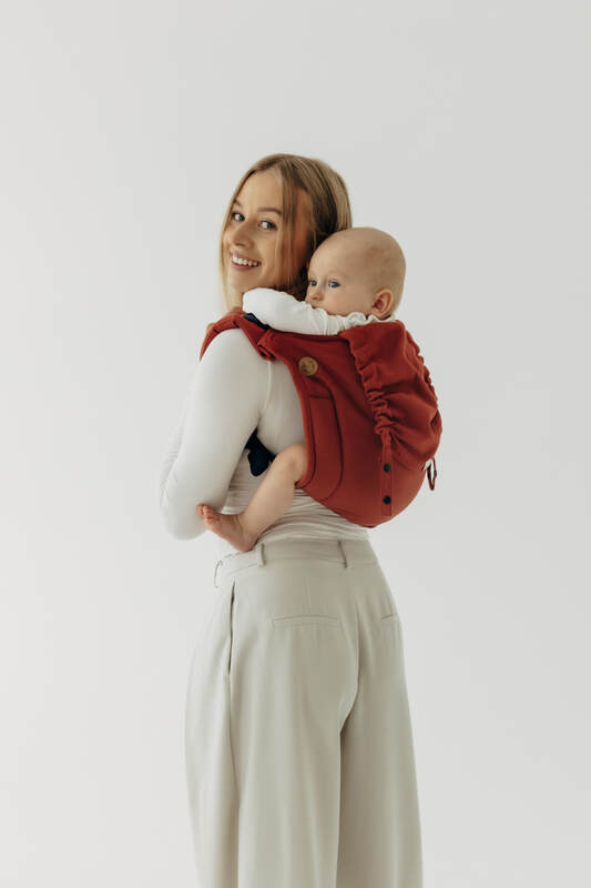 Lenny Buckle Onbuhimo PRO baby carrier, standard size, broken-twill weave (100% cotton) - ROOIBOS #babywearing