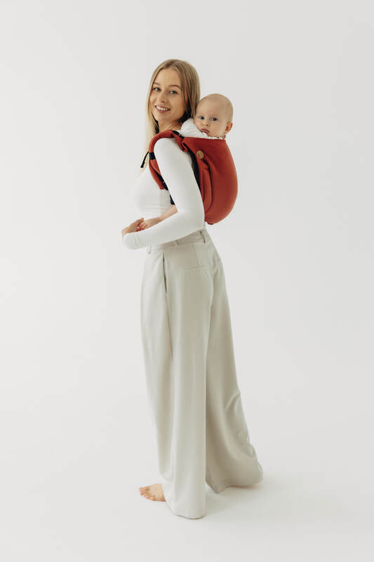 Lenny Buckle Onbuhimo PRO baby carrier, standard size, broken-twill weave (100% cotton) - ROOIBOS #babywearing