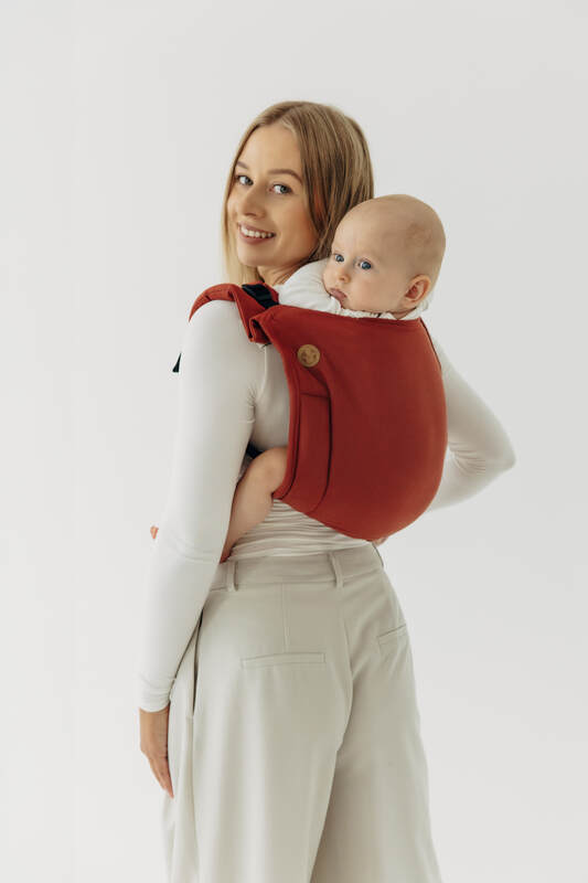 Lenny Buckle Onbuhimo PRO baby carrier, standard size, broken-twill weave (100% cotton) - ROOIBOS #babywearing