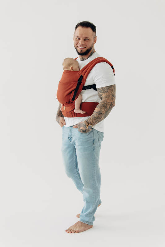 LennyLight Carrier, Standard Size, broken-twill weave 100% cotton - ROOIBOS #babywearing