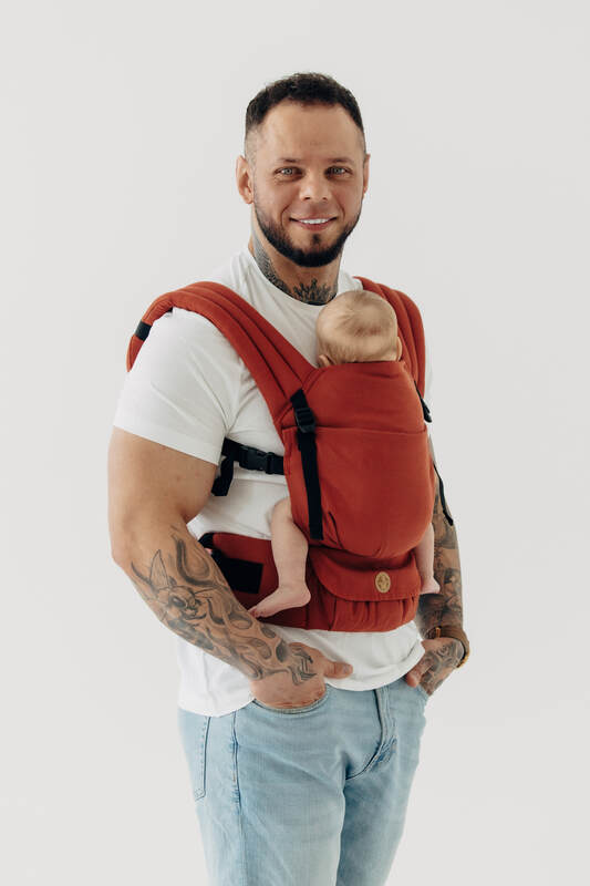 LennyLight Carrier, Standard Size, broken-twill weave 100% cotton - ROOIBOS #babywearing