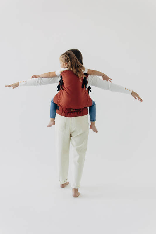 LennyPreschool Carrier, Preschool Size, broken - twill weave 100% cotton - ROOIBOS #babywearing