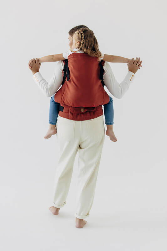 LennyPreschool Carrier, Preschool Size, broken - twill weave 100% cotton - ROOIBOS #babywearing