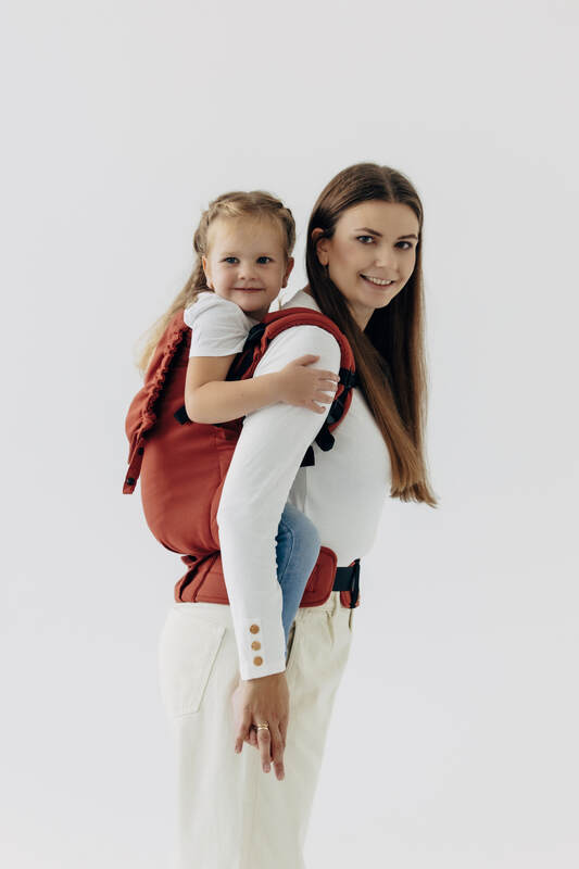 LennyPreschool Carrier, Preschool Size, broken - twill weave 100% cotton - ROOIBOS #babywearing