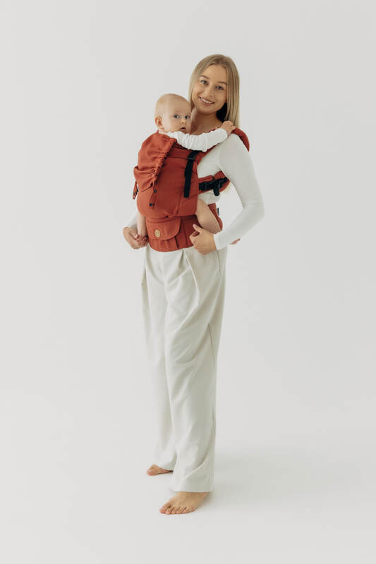 LennyUpGrade PRO Carrier, Standard Size, broken-twill weave 100% cotton - ROOIBOS #babywearing