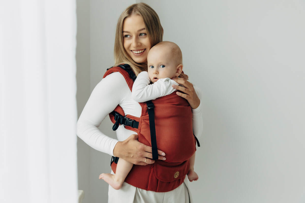 LennyUpGrade PRO Carrier, Standard Size, broken-twill weave 100% cotton - ROOIBOS #babywearing