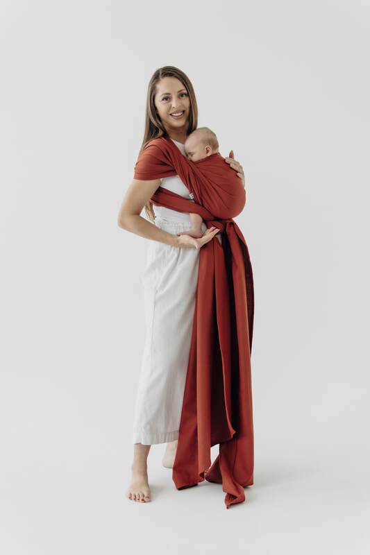 Tragetuch, Kreuzköper-Bindung (100% Baumwolle) - ROOIBOS - Größe XL #babywearing