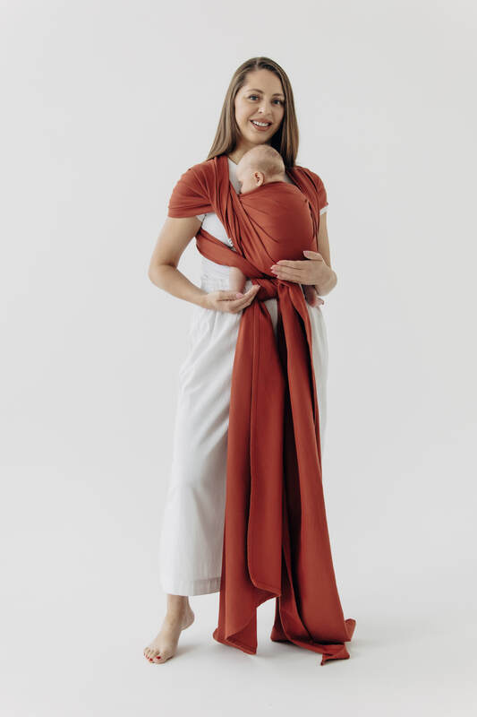 Tragetuch, Kreuzköper-Bindung (100% Baumwolle) - ROOIBOS - Größe XL #babywearing