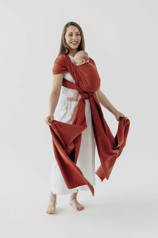 Tragetuch, Kreuzköper-Bindung (100% Baumwolle) - ROOIBOS - Größe XL #babywearing
