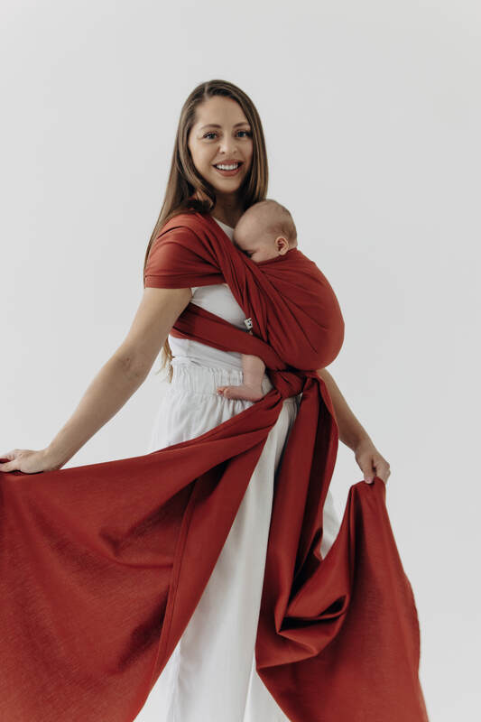 Tragetuch, Kreuzköper-Bindung (100% Baumwolle) - ROOIBOS - Größe XL #babywearing
