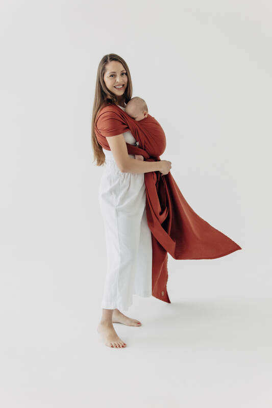 Tragetuch, Kreuzköper-Bindung (100% Baumwolle) - ROOIBOS - Größe XL #babywearing