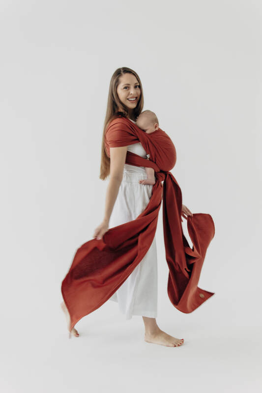 Tragetuch, Kreuzköper-Bindung (100% Baumwolle) - ROOIBOS - Größe XL #babywearing