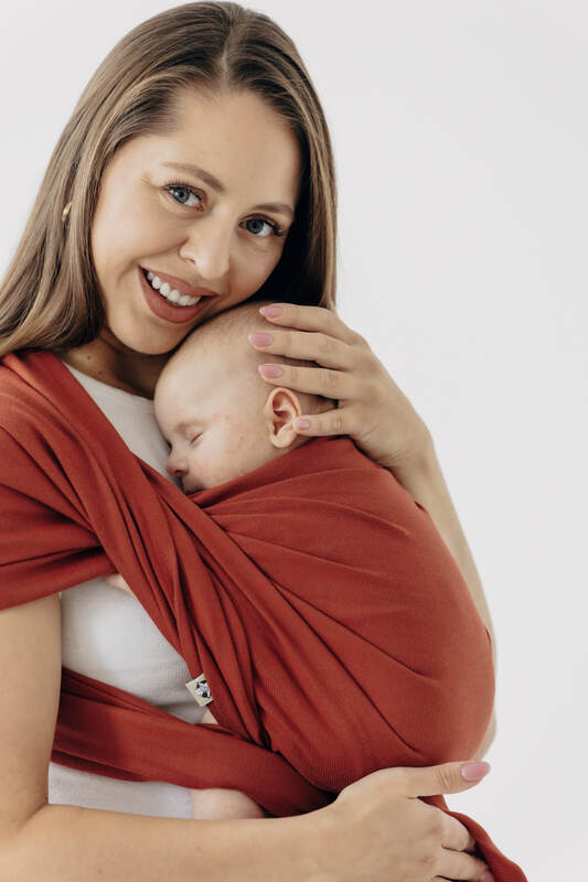 Tragetuch, Kreuzköper-Bindung (100% Baumwolle) - ROOIBOS - Größe XL #babywearing