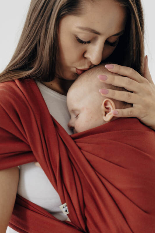 Tragetuch, Kreuzköper-Bindung (100% Baumwolle) - ROOIBOS - Größe XL #babywearing