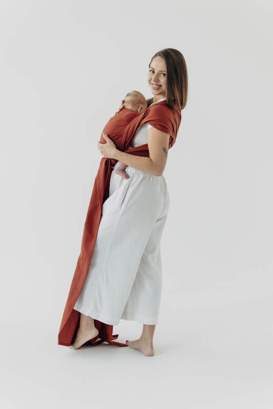 Tragetuch, Kreuzköper-Bindung (100% Baumwolle) - ROOIBOS - Größe XL #babywearing