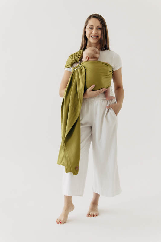 Ring Sling, Broken twill Weave (100% cotton), with gathered shoulder - SENCHA - standard 1.8m #babywearing