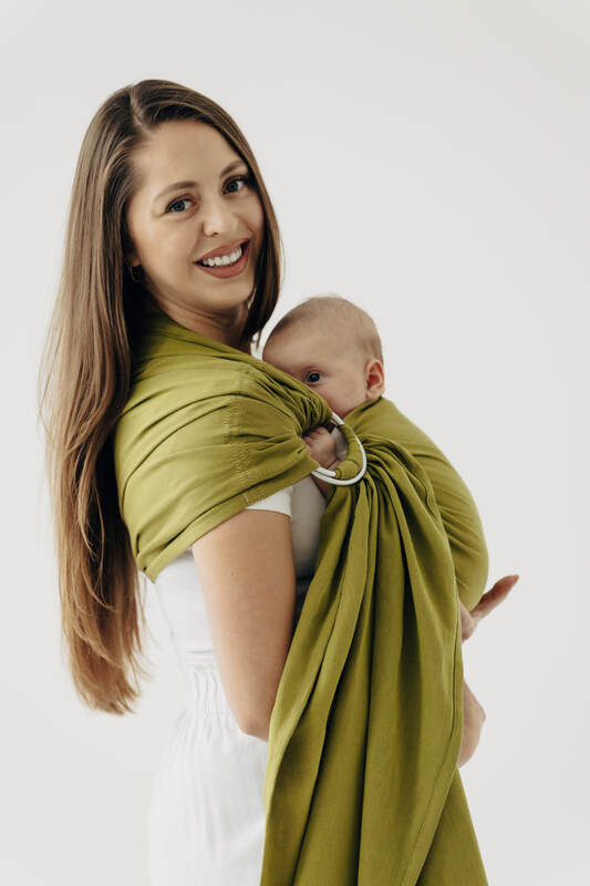 Ring Sling, Broken twill Weave (100% cotton), with gathered shoulder - SENCHA - standard 1.8m #babywearing