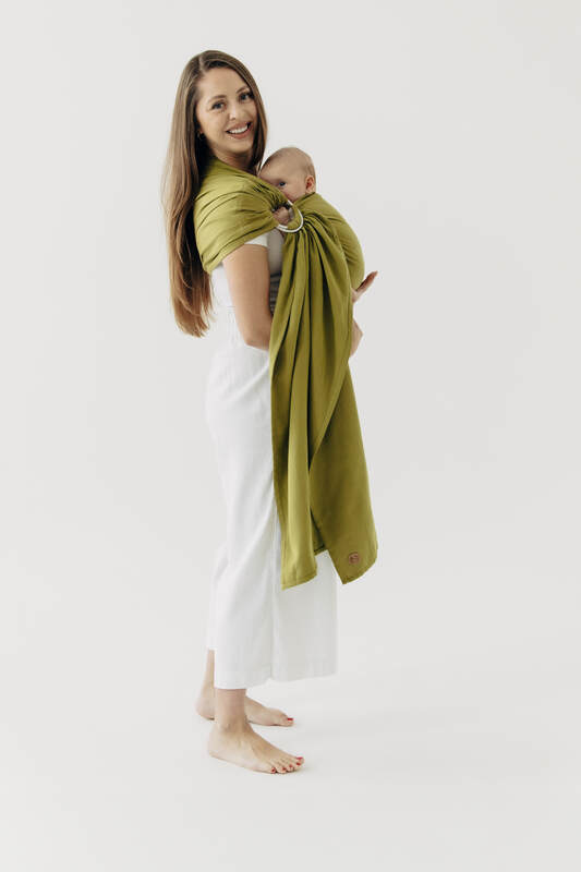 Ring Sling, Broken twill Weave (100% cotton), with gathered shoulder - SENCHA - standard 1.8m #babywearing