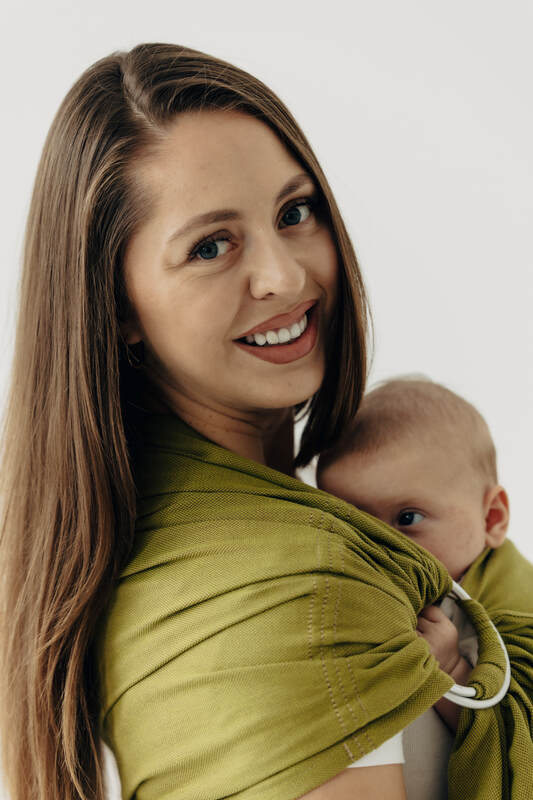 Ring Sling, Broken twill Weave (100% cotton), with gathered shoulder - SENCHA - standard 1.8m #babywearing
