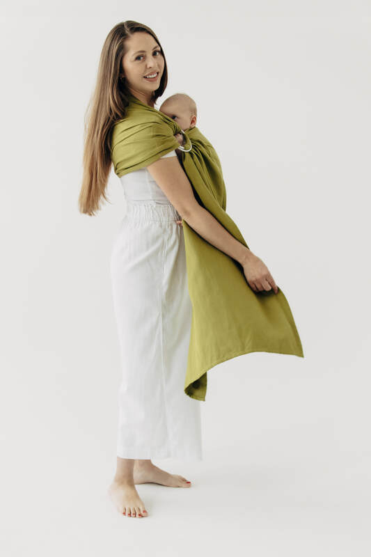 Ring Sling, Broken twill Weave (100% cotton), with gathered shoulder - SENCHA - standard 1.8m #babywearing