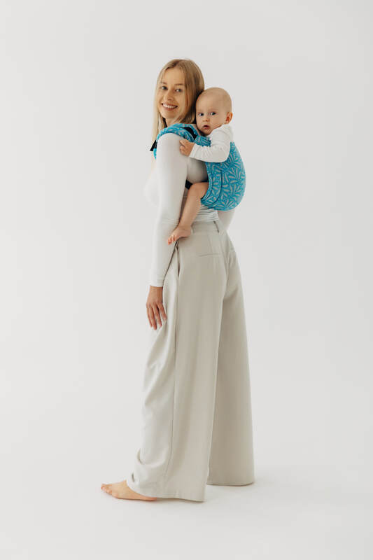Lenny Buckle Onbuhimo PRO baby carrier, standard size, jacquard weave (50% silk, 50% cotton) - INFINITY - HAVEN #babywearing