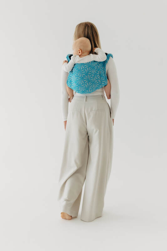 Lenny Buckle Onbuhimo PRO baby carrier, standard size, jacquard weave (50% silk, 50% cotton) - INFINITY - HAVEN #babywearing