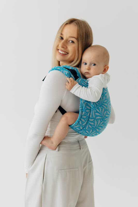 Lenny Buckle Onbuhimo PRO baby carrier, standard size, jacquard weave (50% silk, 50% cotton) - INFINITY - HAVEN #babywearing