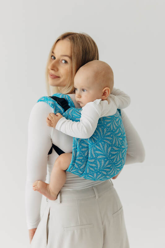 Lenny Buckle Onbuhimo PRO baby carrier, standard size, jacquard weave (50% silk, 50% cotton) - INFINITY - HAVEN #babywearing
