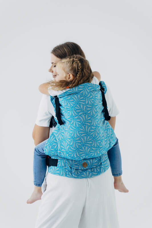 LennyPreschool Carrier, Preschool Size, jacquard weave (50% silk, 50% cotton) - INFINITY - HAVEN #babywearing