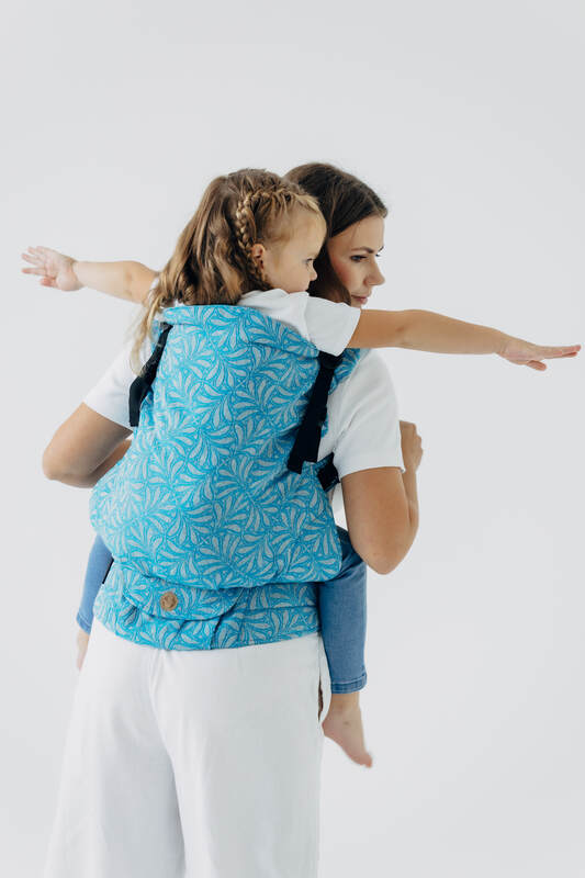 LennyPreschool Carrier, Preschool Size, jacquard weave (50% silk, 50% cotton) - INFINITY - HAVEN #babywearing