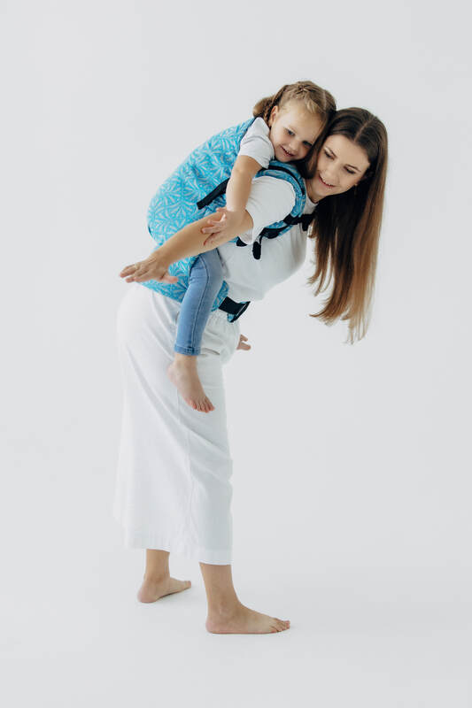 LennyPreschool Carrier, Preschool Size, jacquard weave (50% silk, 50% cotton) - INFINITY - HAVEN #babywearing